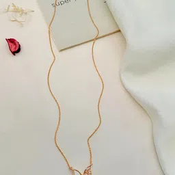ABDESIGNS Rose Gold-Plated Stone-Studded Brass Chain-picture-41