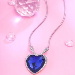 Yellow Chimes Silver-Plated Stone-Studded Pendant With Chain-image-68