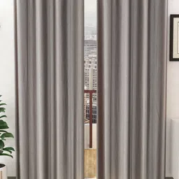 Panipat Textile Hub Grey 2 Pieces Window Curtains-image-52