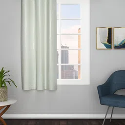THE CONVERSION Green Abstract Printed Jacquard Window Curtain-image-86