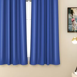 THE CONVERSION Blue Black Out Window Curtain-19