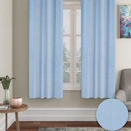Cortina Blue 2 Pieces Black Out Window Curtain-37