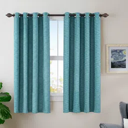 Deco Window Teal Set of 2 Room Darkening Window Curtain-image-3