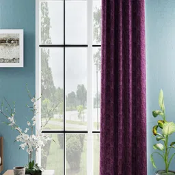 BIANCA Purple Room Printed Darkening Window Curtain-19