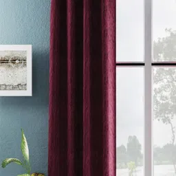 BIANCA Maroon Room Darkening Window Curtain-13