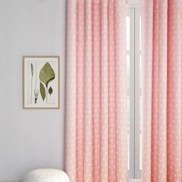 Fabindia Pink & White Geometric Cotton Window Curtain-31