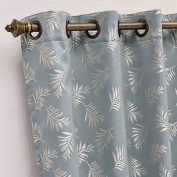 Ariana Blue & White Room Darkening Window Curtain-31