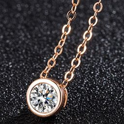 MYKI Women Rose Gold-Plated Pendant with Chain-picture-19