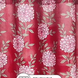 kopa BIANCA Santoro Red & Pink Set of 2 Floral Window Curtain image 3