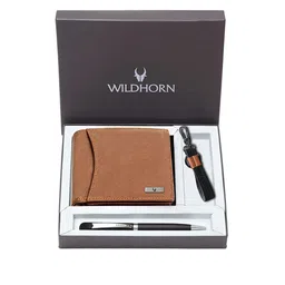 WildHorn Men Leather Wallet, Keychain & Pen Accessory Gift Set-27
