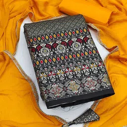 SHADOW & SAINING Ethnic Motifs Unstitched Dress Material-image-70