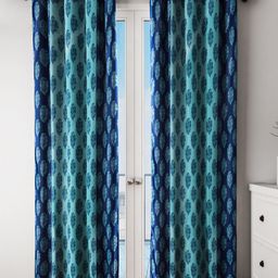 Home Sizzler Blue Set of 2 Printed Door Curtains-25