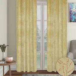 Cortina Yellow 2 Pieces Black Out Door Curtains-image-69