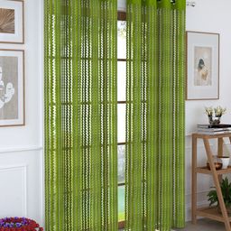 Story@home Green Set of 2 Sheer Long Door Curtains-picture-27