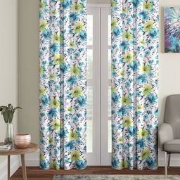 Cortina Set of 2 Floral Printed Door Curtains-47