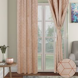 Cortina Pink & Red 2 Pieces Room Darkening Velvet Long Door Curtains-18