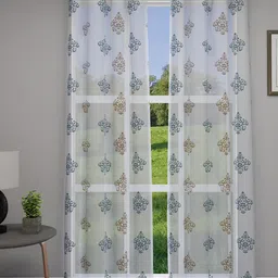GM White Set of 2 Sheer Door Curtains-image-85