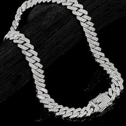 MEENAZ Men American Diamond Silver-Plated Bracelet Chain-image-26