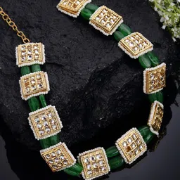 DUGRISTYLE Women White Sterling Silver Gold-Plated Handcrafted Necklace-picture-55