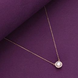 KAI JEWEL 92.5 Sterling Silver Rose Gold-Plated Pearl Beaded Pendant with Chain-image-52