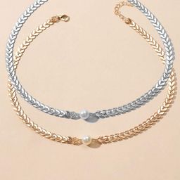 OOMPH Set Of 2 Beaded Choker Necklace-image-49