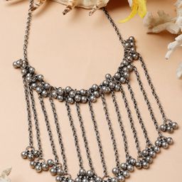 Moedbuille Silver-Plated Oxidised Necklace-57