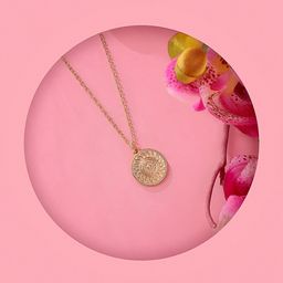 Accessorize London Women Gold-Toned Filigree Coin Pendant Necklace-6