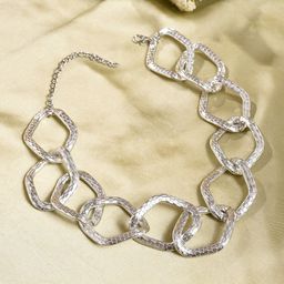 SOHI Silver-Toned Silver-Plated Chain-56
