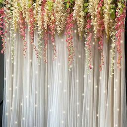 Special You Gold-Toned 12 Pieces White & Pink Backdrop Decor-13