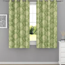 Raymond Home Green 2 Pcs Floral Window Curtains-picture-24