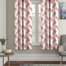 Cortina Pink Set of 2 Window Curtains-3