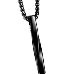 VIEN Twisted Cube Bar Pendant Necklace image 2