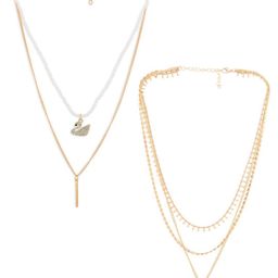 AMI Set of 2 Gold-Plated Layered Chain image 2