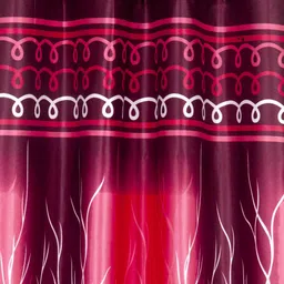 Home Sizzler Maroon & Red Set of 2 Window Curtains image 2
