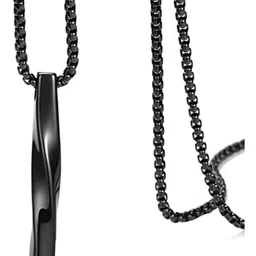 VIEN Twisted Cube Bar Pendant Necklace image 4
