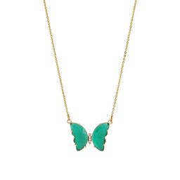 JOKER & WITCH Gold-Toned & Green Butterfly Chain image 3