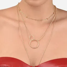AMI Set of 2 Gold-Plated Layered Chain image 4