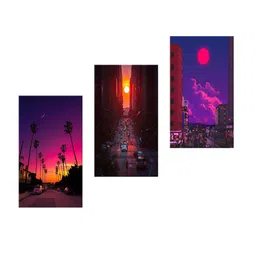 999store Set of 3 Beautiful View Of The Eiffel Tower Wall Painting image 2