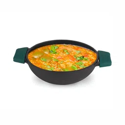 The Indus Valley Black Cast Iron Induction Base Kadhai or Wok-6