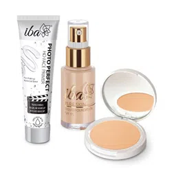 Iba Perfect Base Primer With Foundation & Compact Combo- Ivory Fair-45