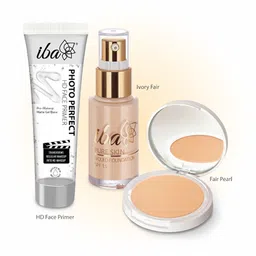 Iba Perfect Base Primer With Foundation & Compact Combo- Ivory Fair image 5