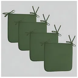 SKANDA FAB Set Of 4 Light Green Pure Cotton Foam Chair Pad-image-39