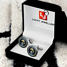 LUCKY JEWELLERY Silver Plated Formal Cuff Shirt Button, Blazer Cufflinks-picture-13