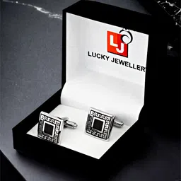 LUCKY JEWELLERY Silver PLated Formal Cuff Shirt Button, Blazer Cufflinks-31