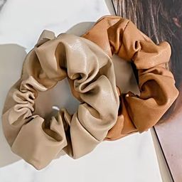 Proplady Women Set of 2 Leather Ponytail Holders-82