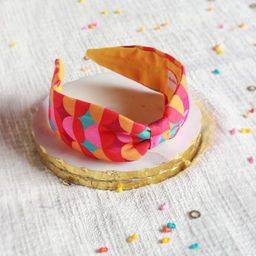 Choko Girls Pink & Orange Knotted Hairband-image-44