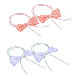 FUNKRAFTS Girls Blue & Red Set of 4 Hairband-25