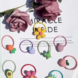LYTIX Girls Set Of 10 Assorted Ponytail Holders-3