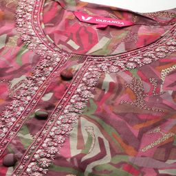 Varanga Printed Sequinned Kurta With Trousers & Dupatta image 2