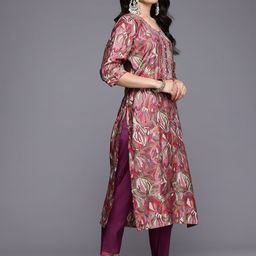 Varanga Printed Sequinned Kurta With Trousers & Dupatta image 5